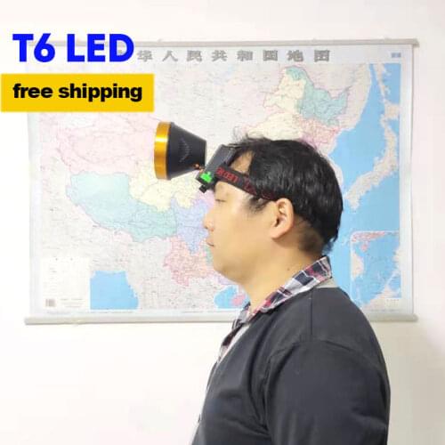 Free Shipping High Power Waterproof T6 Headlight Rechargeable 18650 Battery Built-in Car Repair Headlamp LED for Night Hunting