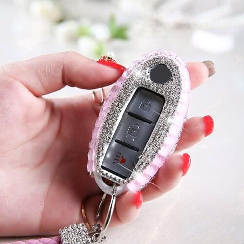 Color Diamond Car Key Cover Case Shell For Nissan Qashqai J10J11 X-Trail t31t32 kicks Tiida Pathfinder Murano Note Juke Infiniti