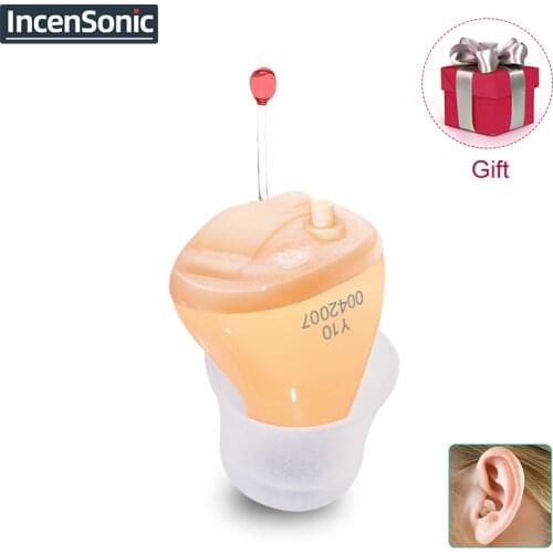 IncenSonic Hearing Aids Audifonos Y10 ITC Digital Mini Tuneable Invisible Sound Amplifier Portable for Elderly/Deafness