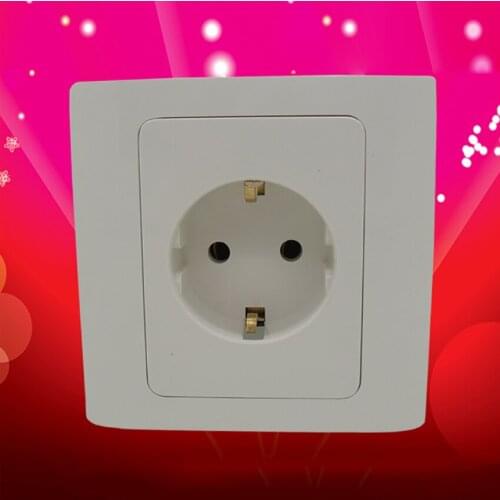 Europe Standard Wall Surface Plug White Square Shape Electrical Sockets 250V 16A Wall Charger Adapter
