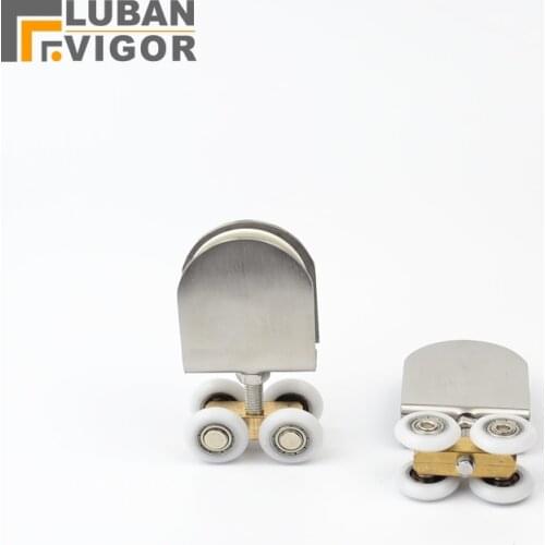 Hower room, Glass sliding doors,Stainless steel hanging wheels and pulleys,bathroom,toilet, glass door fittings 2 pcs/package