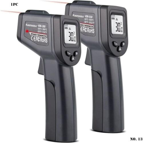 Infrared Thermometer Temperature Gun Meter IR Pyrometer Imager -50 to 380℃ Non Contact Dual Laser Pyrometer Industrial Tool