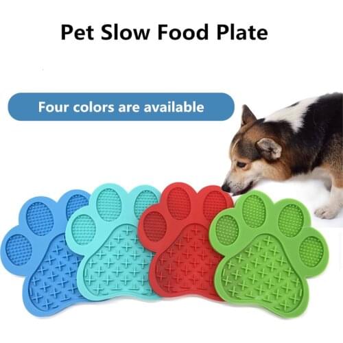 Mat For Dogs Cats Slow Food Bowls New Pet Dog Feeding Food Bowl Silicone Dog Feeding Lick Pad Dog Slow Feeders Treat Dispensing