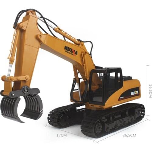 2.4GHz 16CH RC Alloy Log Grabbing Machine With Independent Arms RC Log Grabber 360 Degree Spin Tank Tread Trunk HUINA 1570 1:14