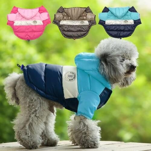 Fashion French Bulldog Chihuahua Dog Clothes Winter Pet Dog Coat Jacket Warm Hooded Dog Clothing Waterproof For Small Medium Dog