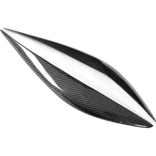 2Pcs Real Carbon Fiber Car Front Headlight Eyebrows Sticker Trim Auto Decoration Accessories For BMW 3 series F30 320i 325i 316i
