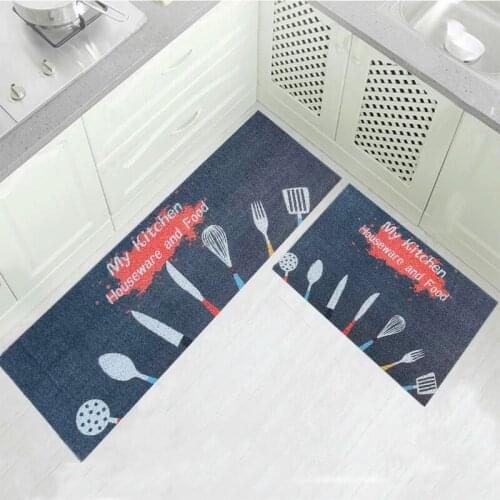 Nordic Style PVC Kitchen Mat Home Decor Floor Mats Carpet Non-slip Silk Loop Door Mat Carpet Can Be Cut DIY Entrance Kitchen Mat