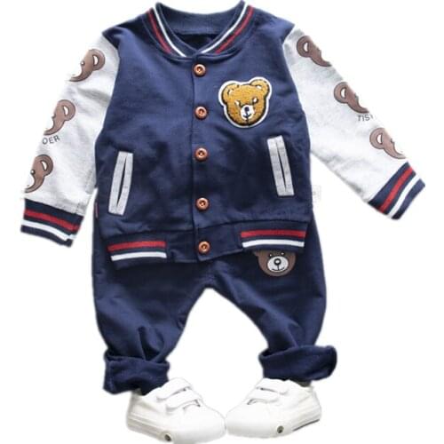 New Spring Autumn Baby Girl Clothes Children Boys Cotton Cartoon Jacket Pants 2Pcs/sets Toddler Fashion Costume Kids Tracksuits