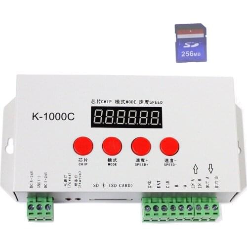 New style K-1000C LED Controller, T-1000S upgraded version,off-line;2048 pixels controlled;SPI signal output