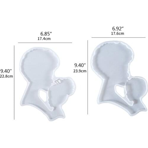 Coaster Epoxy Resin Mold Cup Mat Placemat Casting Silicone Mould DIY Crafts Home Decorations Making Tool B03B