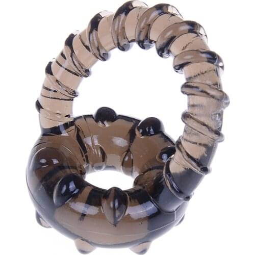 Lover Sex Toy Male Silicone Penis Cock Ring Dual Men Soft Time Delay Ring Lasting Tool Party Sex Product