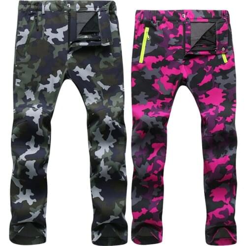 Fonoun Adults Hiking Pants Fleece Thicken Warm Keep Waterproof Winter Windproof Breathable Scratch Resistant Slim FN1508