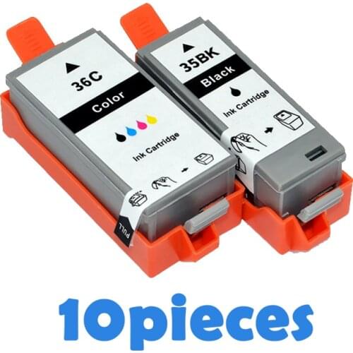 Datasonic 10pcs Compatible Ink Cartridges PGI35 CLI36 PGI-35 CLI-36 PGI 35 CLI 36 For Canon Pixma IP100B IP100 IP100