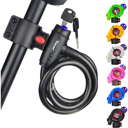 Tonyon Mountian Bike Bicycle Lock Safety Electric Cable Lock Steel Wire Lock Anti-theft Bicycle Accessories bisiklet
