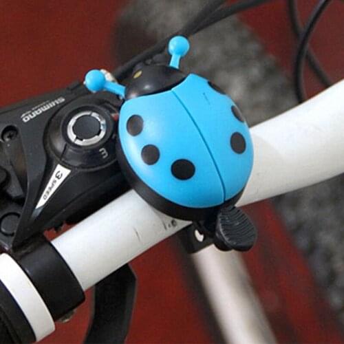 Cute Cartoon Ladybug Shaped Bike Bell Children Balance Car Bicycle Hand Press Small Bells Easy Operation Sports Bike