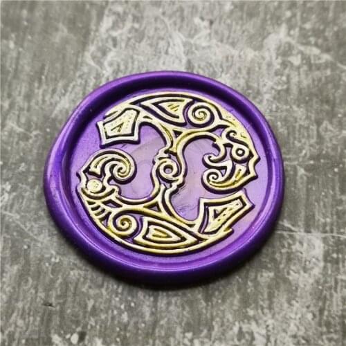 Viking Odins Raven wax seal stamp sealing stamps Wedding Invitation Copper wax seal stamp Head Wood Handle