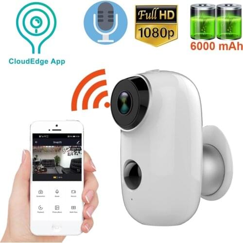 Tuya 1080P Smart Battery Camera 6000MAH Rechargeable IP65 Waterproof Wireless WiFi Outdoor Security IP Camera Smart Life APP