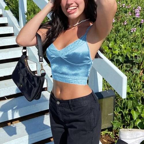 Y2k Top E girl Sexy Corset Top Vintage Tank Tops Cropped Tops Short Beach Streetwear Crop Tops Lace Macrame V-Neck Party Tops