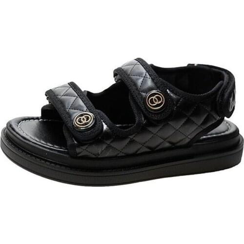 2021 Women Sandals Summer Student Female Sandals Casual Shoes Designer Thick Flat Fashion Shoes Zapatos De Mujer