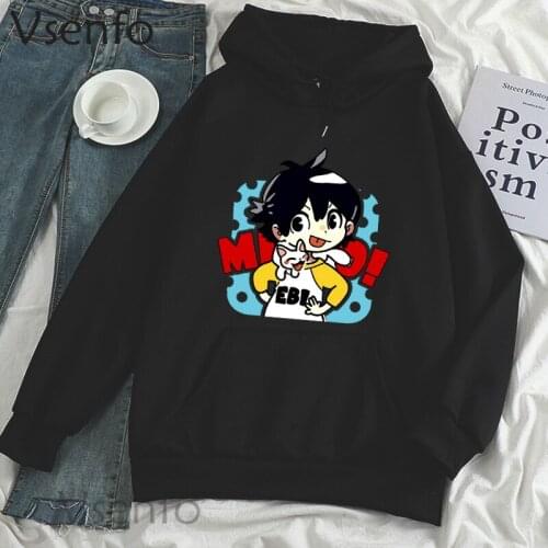 Harajuku Hoodies Women Cute Seaside Umibe No Etranger Printed Hashimoto and Mino Graphic Vintage Sweatshirts Fashion streetwear
