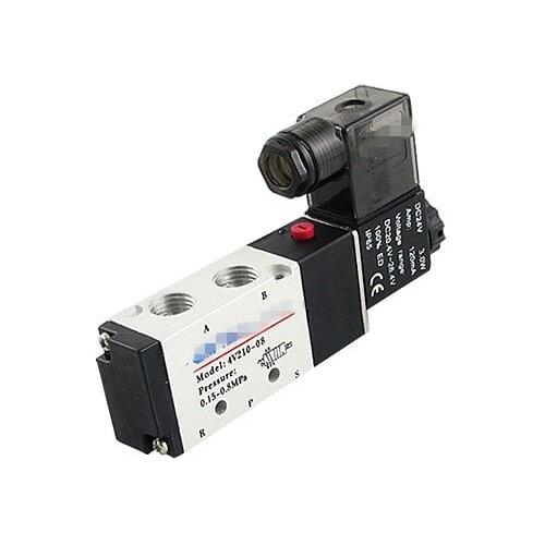 1PCS 4V210-08 1/4" DC 12V/24V AC 24V/36V/110V/220V/380V 5 way 2 position Pneumatic Electric Solenoid Valve BSP Air Aluminum