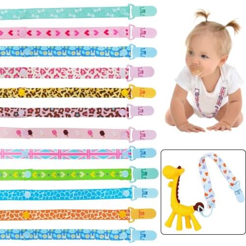 1 Pcs Baby Pacifier Clip Adjustable Chain Ribbon Nipple Soother Strap Holder for Infant Children Feeding Chew Toy Dummy Clips