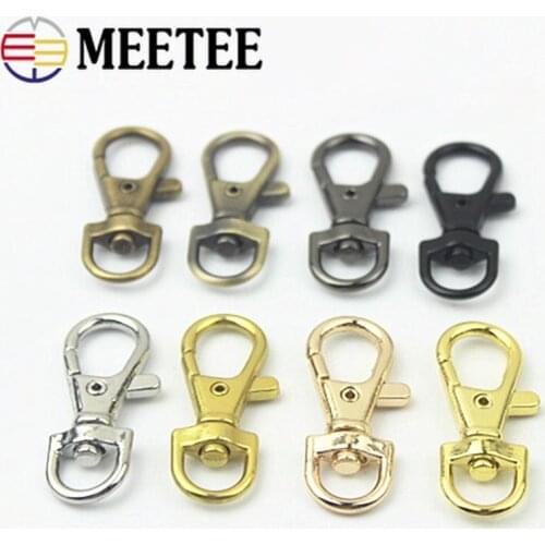 10/30pcs 9mm Bag leather Buckles Dog Collar webbing Lobster Clasps Swivel Snap Hooks For Backpacks Key Chain DIY Accessories