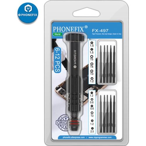PHONEFIX Screwdriver Set 12-IN-1 Phone Repair Screw Driver Phillips Torx Pentalobe Bits Opening Repair for iPhone Screen Repair