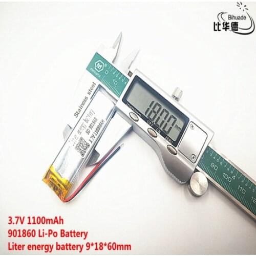 2pcs Liter energy battery Good Qulity 3.7V,1100mAH,901860 Polymer lithium ion / Li-ion battery for TOY,POWER BANK,GPS,mp3,mp4