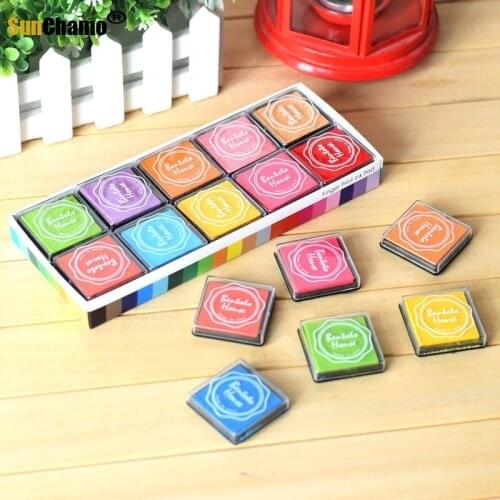 20Pcs/lot 20 Colors DIY Scrapbooking Vintage Crafts Ink Pad Colorful Inkpad Stamps Sealing Decoration Stamp DIY Scrapbook Album