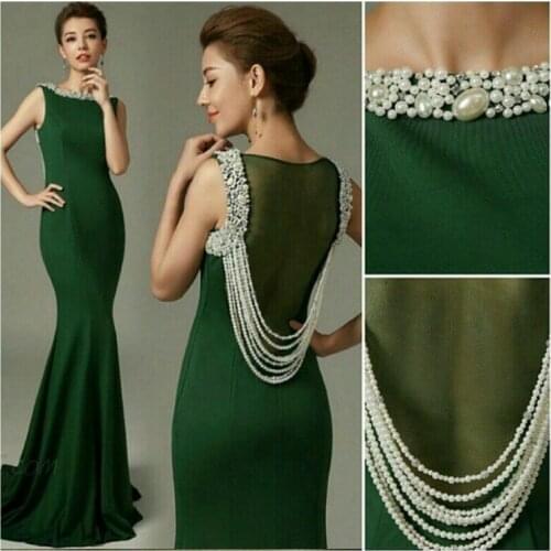 2020 vestido de noiva Floor Length Evening party prom gown with Pearls Chiffon Off The Shoulder mother of the bride dresses