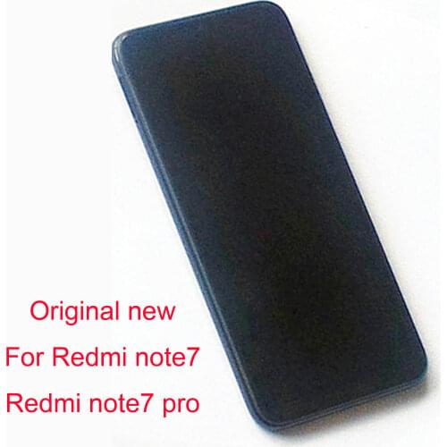 Original LCD Touch Screen for Redmi note 7 with frame & oleophobic coating digitizer support 10 touch points-Black&Blue&Red