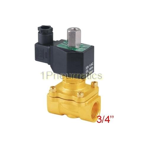 Free Shipping 3/4'" Normally Open Brass Electric Solenoid Valve 2W200-20-NO DC12V,DC24V,AC110V or AC220V