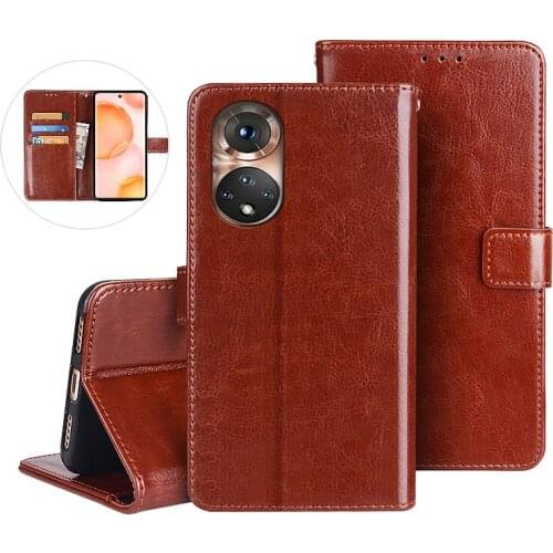 For Huawei Honor 50 Pro Case 6.57" Leather Case On For Coque Honor50 Pro Premium Magnetic Flip Wallet Cover Phone Cases Fundas
