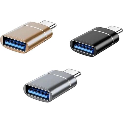 Black/Golden/ Gray Practical Adapter Cable Compatible with Mobile Phone Type C to USB 3.0 OTG Adapter Fast Transmission
