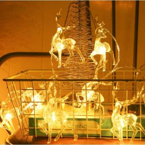 Festoon Led Light Sika Deer String Holiday Lighting USB/Battery Operated Fairy Lights Garland Christmas Wedding decorations