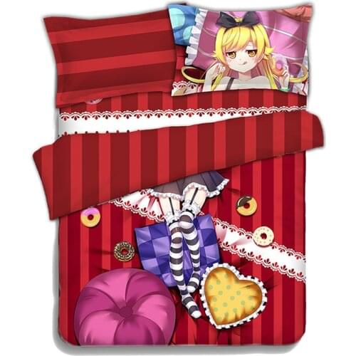 Hobby Express Oshino Shinobu - Bakemonogatari Japanese Anime Bed Blanket or Duvet Cover with Two Pillow Cases ADP-CP151205