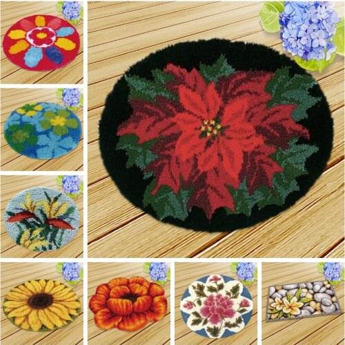 Kit Almofadas Do It Yourself Needlework Mat Knooppakket Smyrna Embroidery Cushions Cuscini Divano Forme Latch Hook Rug Flowers