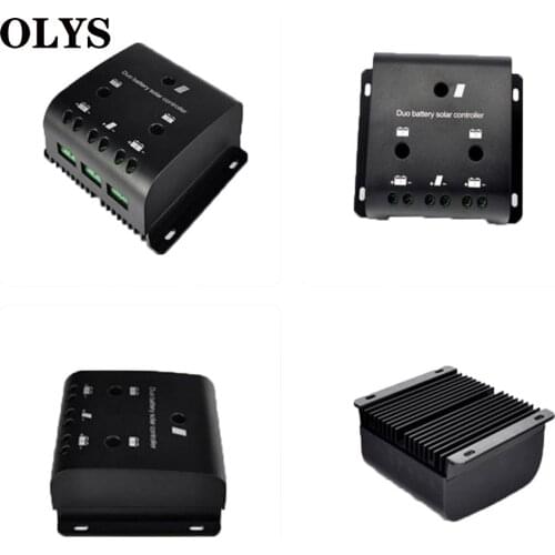 OLYS PWM DBC10 Charge Controller 10A Lead-Acid Battery Dual Charger Solar Charge Controller Auto Solar Panel Safe Protection 12V