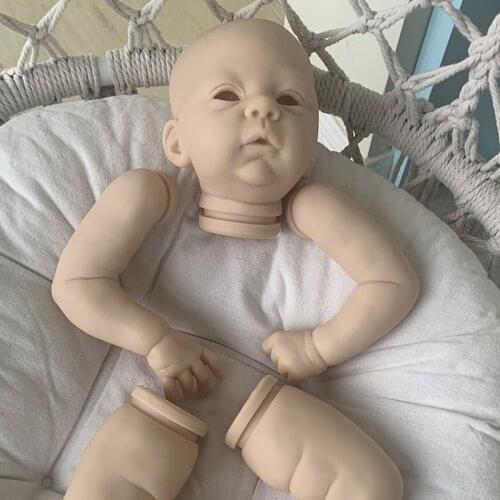 DIY 21inch reborn doll kit very soft lifelike real touch fresh color unpainted unfinished doll parts DIY bebe reborn toys