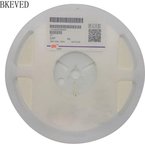 1reel 4000pcs 0805 50V SMD Thick Film Chip Multilayer Ceramic Capacitor 0.5pF-47uF 10NF 100NF 1UF 2.2UF 4.7UF 10UF 1PF