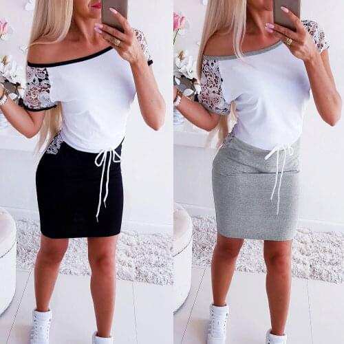 Fashion Women Mini Dress Color Matching Design Pockets Lace Pencil Office Dress 2020 Elegant Lady Bodycon Bandage Dresses