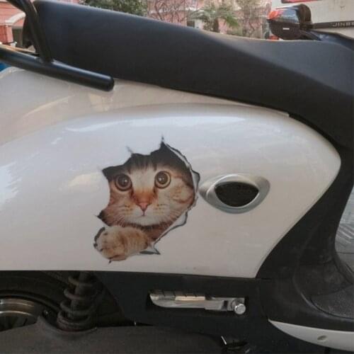 13*17cm Fashion Car Stickers 3D Stereo Anime Funny Creative Personality Kitten Dog Simulation Stickers Car Styling Accessories
