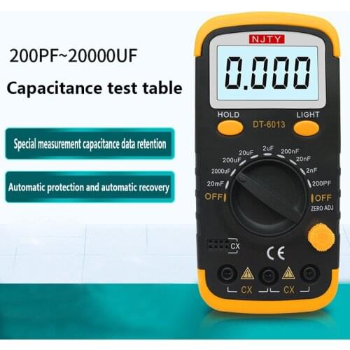 Multimeter DT-6013 High precision Digital Capacitor Tester Capacitance Meter Tester