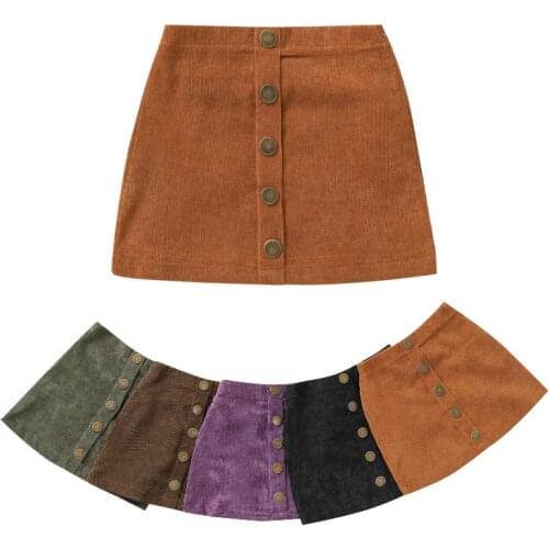 2019 New Arrival Newborn Infant Baby Girl Button A Line Skirts Party Slim Mini Skirt Princess Pageant Skirt Children Clothes