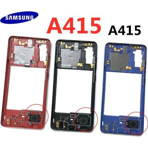 Original For Samsung Galaxy A41 A415F A415 Mobile Phone Housing Center Plate Chassis New Middle Frame Cover + Side Buttons Parts