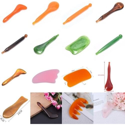Beeswax Guasha Scraper Face Neck Back SPA Therapy Massage Board Guasha Board Scraper Massage Tools