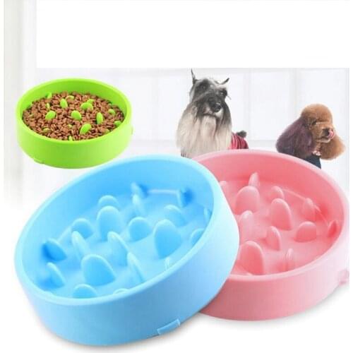 Practical Safety Non-slip Pet Dog Feeding Food Bowls Puppy Slow Down Eating Feeder Dish Bowl Healthy Design Prevent Overeating
