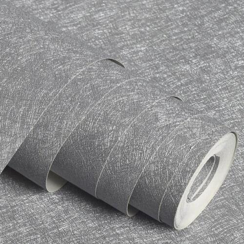 Simple Luxury Modern Solid Wallpaper PVC For Walls Bedroom Living Room TV Background Vinyl Gray Silk Texture Wall paper Rolls