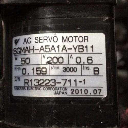 Used Tested Working SGMAH-A5A1A-YB11 AC SERVO MOTOR